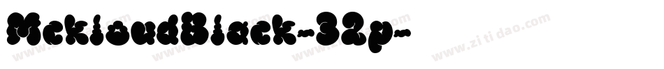 MckloudBlack-32p字体转换