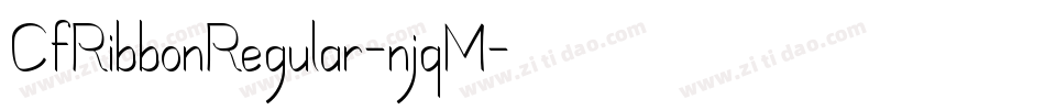 CfRibbonRegular-njqM字体转换