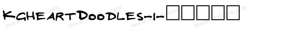 KGHeartDoodles-1字体转换