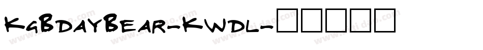 KgBdayBear-KWdl字体转换