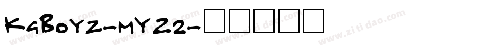 KgBoyz-mYZ2字体转换