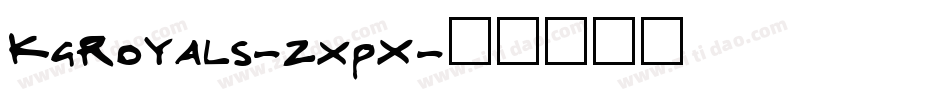 KgRoyals-zxpX字体转换