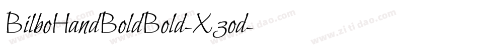 BilboHandBoldBold-X3od字体转换