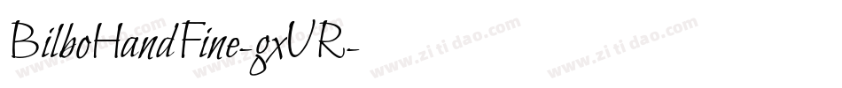 BilboHandFine-gxVR字体转换