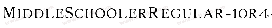 MiddleSchoolerRegular-10r4字体转换