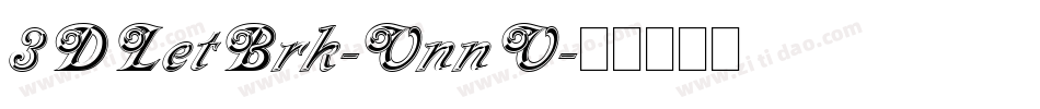 3DLetBrk-OnnO字体转换