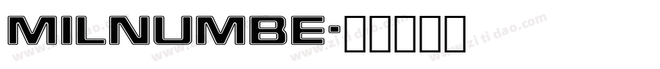 Milnumbe字体转换