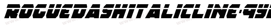 RoguedashItalicline-9Y6BL字体转换