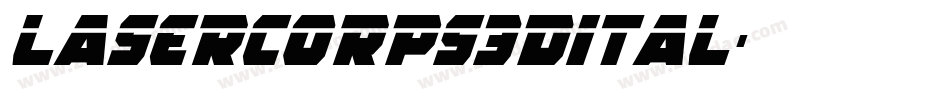 lasercorps3dital字体转换