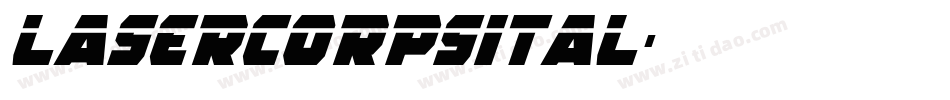 lasercorpsital字体转换