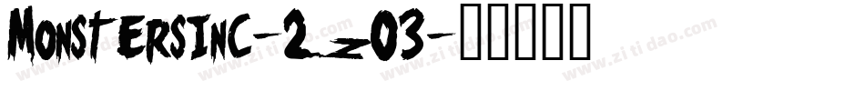 MonstersInc-2zO3字体转换