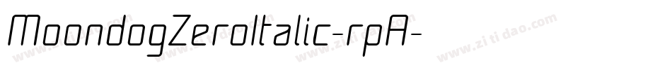 MoondogZeroItalic-rpA字体转换