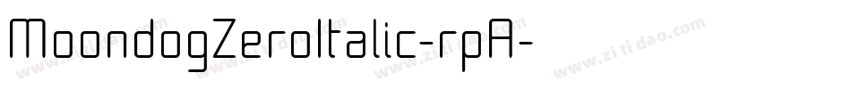 MoondogZeroItalic-rpA字体转换
