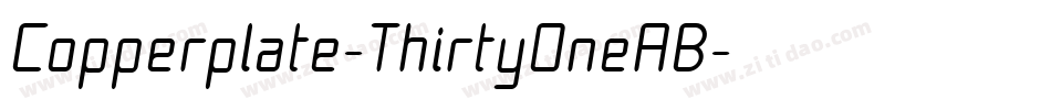 Copperplate-ThirtyOneAB字体转换