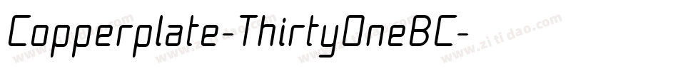 Copperplate-ThirtyOneBC字体转换