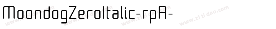 MoondogZeroItalic-rpA字体转换