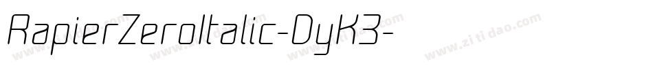 RapierZeroItalic-DyK3字体转换