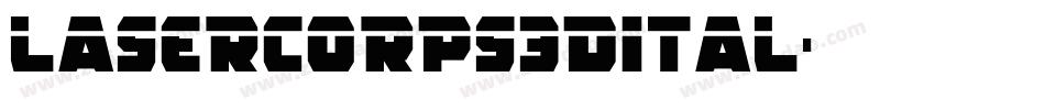 lasercorps3dital字体转换