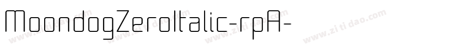 MoondogZeroItalic-rpA字体转换