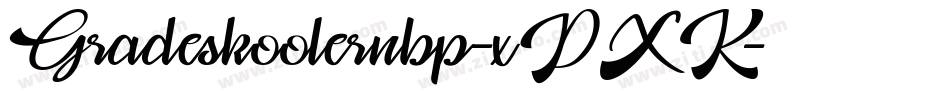 Gradeskoolernbp-xPXK字体转换