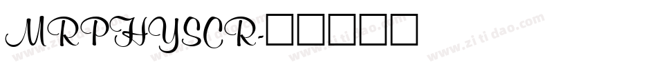 MRPHYSCR字体转换
