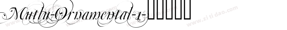 Mutlu-Ornamental-1字体转换