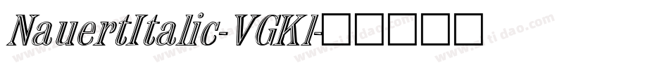 NauertItalic-VGKl字体转换