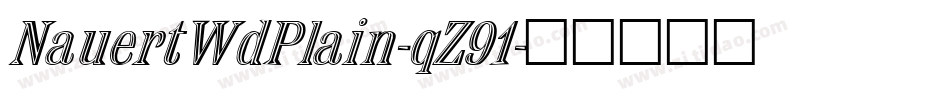 NauertWdPlain-qZ91字体转换