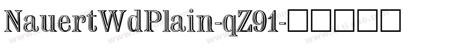 NauertWdPlain-qZ91字体转换