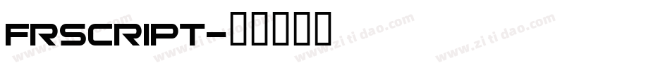 frscript字体转换