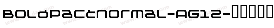 BoldpactNormal-AG12字体转换
