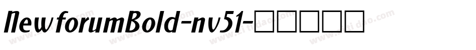 NewforumBold-nv51字体转换