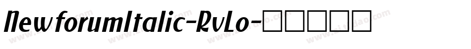 NewforumItalic-RvLo字体转换