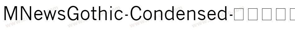 MNewsGothic-Condensed字体转换