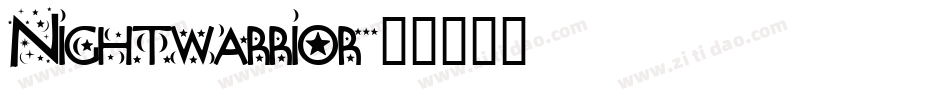 Nightwarrior字体转换