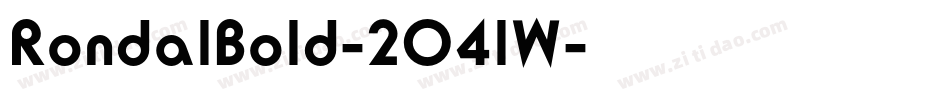 RondalBold-2O4lW字体转换