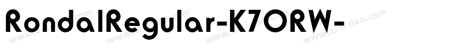 RondalRegular-K7ORW字体转换