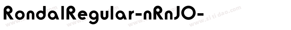 RondalRegular-nRnJO字体转换