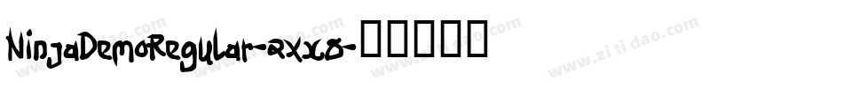 NinjaDemoRegular-2Xx8字体转换