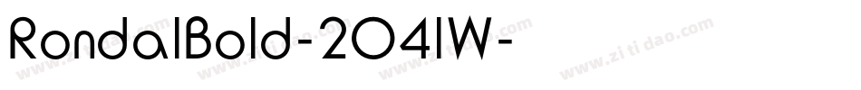 RondalBold-2O4lW字体转换