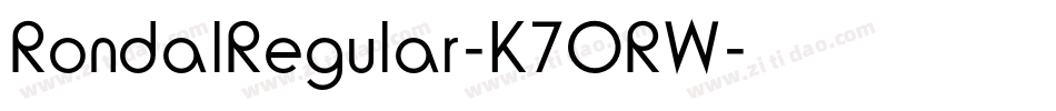 RondalRegular-K7ORW字体转换