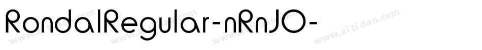 RondalRegular-nRnJO字体转换