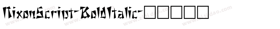 NixonScript-BoldItalic字体转换