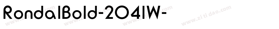 RondalBold-2O4lW字体转换