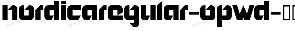 Nordicaregular-oPwd字体转换
