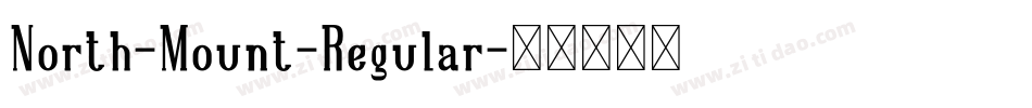 North-Mount-Regular字体转换
