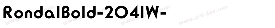 RondalBold-2O4lW字体转换