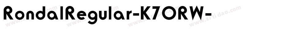 RondalRegular-K7ORW字体转换