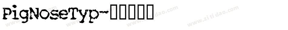 PigNoseTyp字体转换