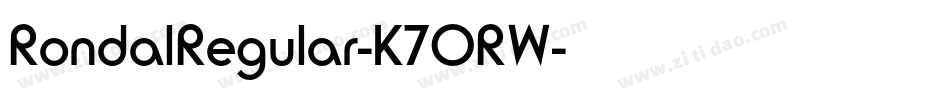 RondalRegular-K7ORW字体转换
